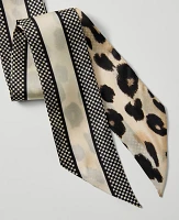 Ann Taylor Animal Print Silk Scarf Brown Multi Women's