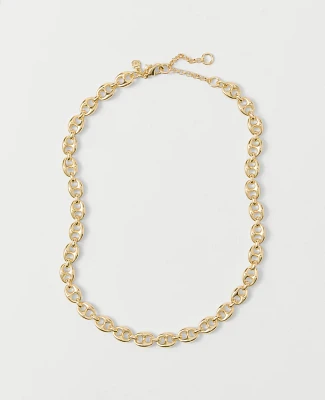 Ann Taylor Mariner Metal Chain Necklace Goldtone Women's