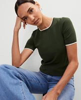Ann Taylor Tipped Sweater T-Shirt Cypress Tree Women's