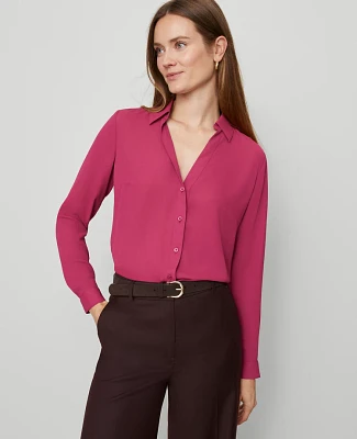 Ann Taylor Essential Shirt Berry Splash Women's