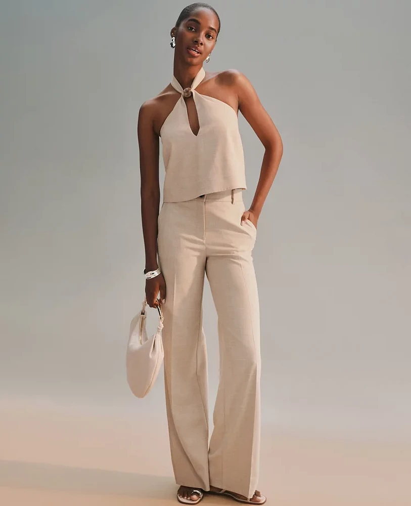 Ann Taylor The Petite Perfect Wide Leg Pant Sands Edge Women's