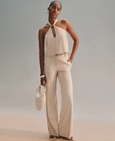Ann Taylor The Petite Perfect Wide Leg Pant Sands Edge Women's