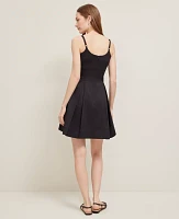 Ann Taylor Petite Strappy Flare Dress Black Women's