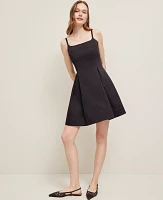 Ann Taylor Petite Strappy Flare Dress Black Women's