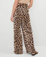 Ann Taylor The Pleated Wide-Leg Pant Animal Print _Black Women's