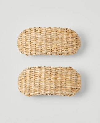 Ann Taylor Straw Hair Clip Natural Women's