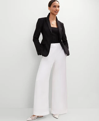 Ann Taylor The Tall Palazzo Pant Linen Blend White Women's