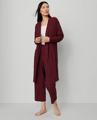 Ann Taylor Lounge Duster Windsor Wine Women's