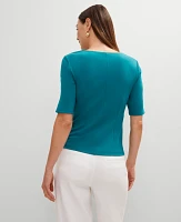Ann Taylor Ponte Square Neck Top Women's