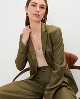 Ann Taylor The Hutton Blazer Moss Green Women's