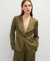 Ann Taylor The Hutton Blazer Moss Green Women's