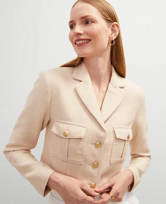 Ann Taylor Petite Blazer Jacket Pique Women's