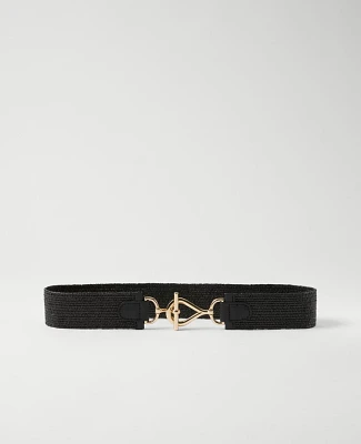 Ann Taylor Straw Stretch Belt Women's
