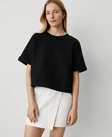 Ann Taylor Petite Weekend Collection Sweatshirt Top Black Women's