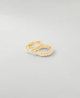 Ann Taylor Pearlized Twist Ring Set Goldtone Women's