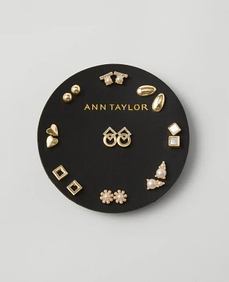 Ann Taylor Stud Earring Set Goldtone Women's