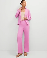 Ann Taylor The Petite Straight Trouser Pant Twill Pink Orchid Women's