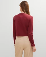 Ann Taylor Petite Weekend Collection Knit Jacket Moroccan Red Women's
