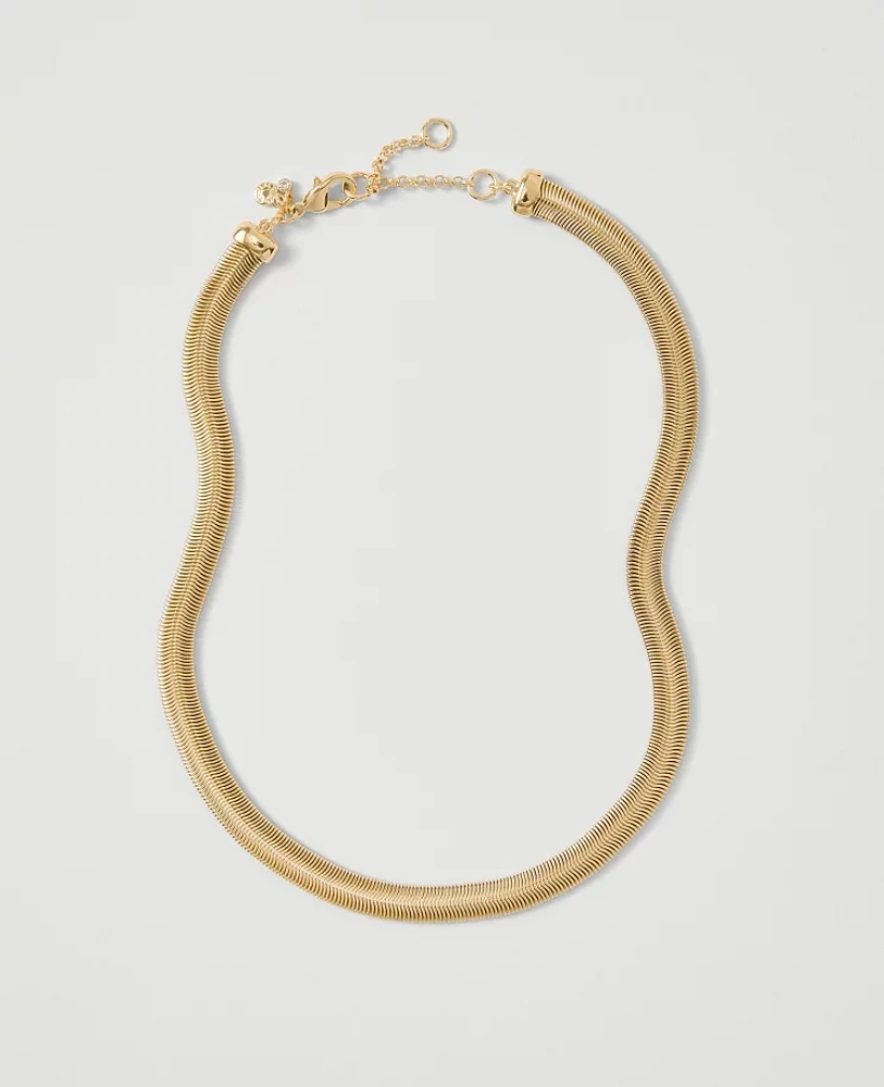 Ann Taylor Chunky Metal Chain Necklace Goldtone Women's