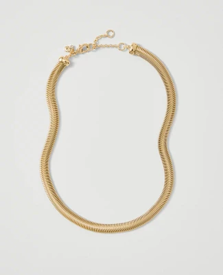 Ann Taylor Chunky Metal Chain Necklace Goldtone Women's