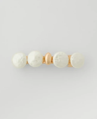 Ann Taylor Metal Disc Barrette Ivory Women's