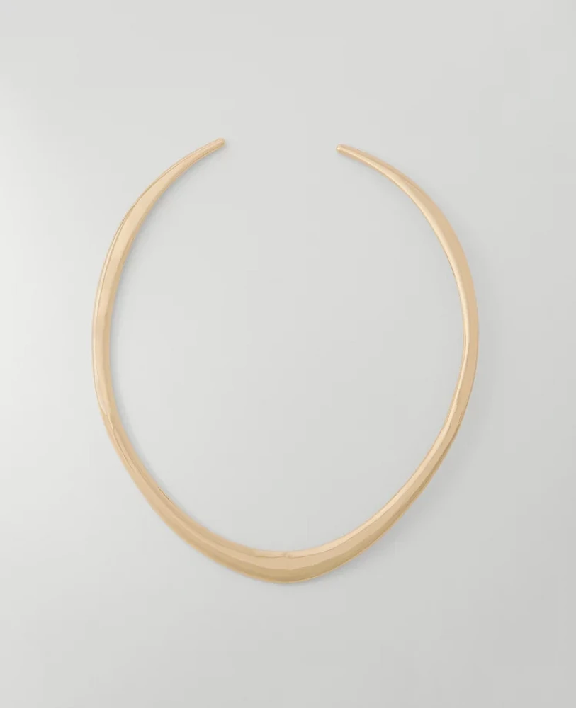Ann Taylor V-Shaped Cuff Necklace Goldtone Women's