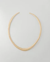 Ann Taylor V-Shaped Cuff Necklace Goldtone Women's