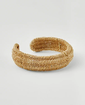 Ann Taylor Thin Raffia Cuff Bracelet Natural Women's