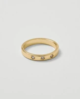 Ann Taylor Multi Crystal Ring Goldtone Women's