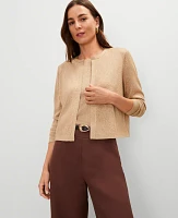Ann Taylor Petite Shimmer Open Cardigan Metallic Women's
