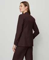 Ann Taylor The One-Button Blazer Classic Burgundy Women's