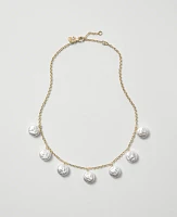 Ann Taylor Pearlized Statement Necklace Ivory Women's