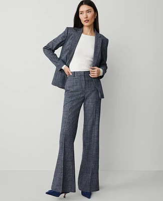 Ann Taylor The Petite Trouser Pant Seasonless Stretch Navy/White Combo Women's