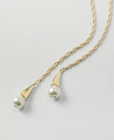 Ann Taylor Pearlized Triple Necklace Goldtone Women's