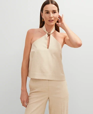 Ann Taylor Cutout Halter Top Sands Edge Women's