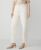 Ann Taylor The Petite Barrel Jean Ivory Women's