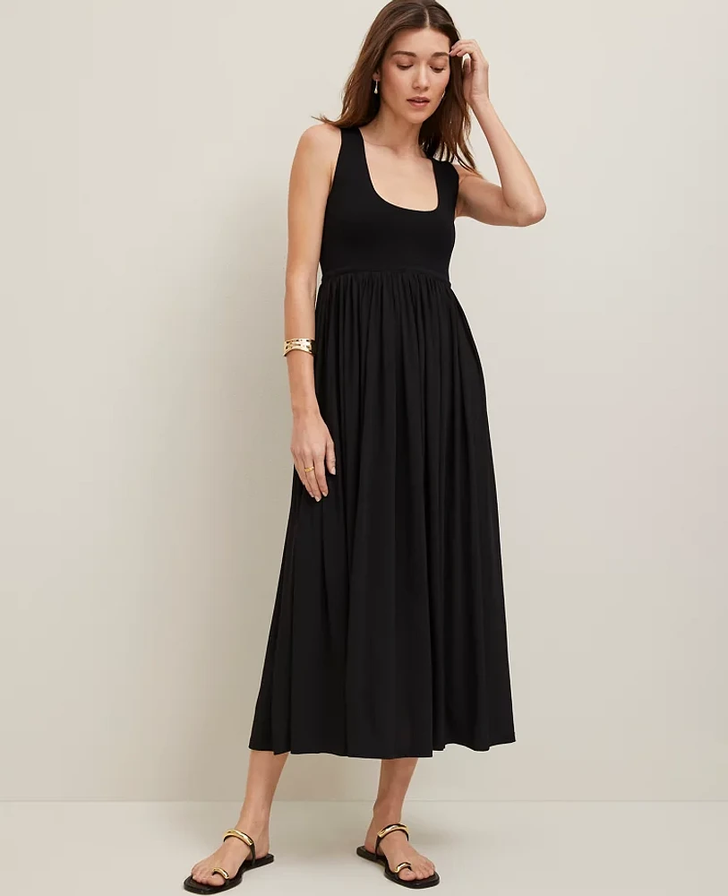 Ann Taylor Mixed Media Sweater Tank Top Dress Women's