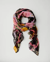 Ann Taylor Floral Scarf Black Women's