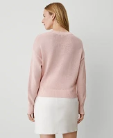 Ann Taylor Petite Weekend Collection Wedge Sweater Soft Blush Women's