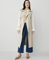 Ann Taylor Sleeveless Trench Coat Toasted Oat Women's