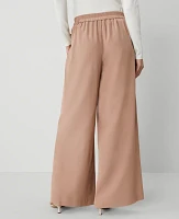 Ann Taylor Studio Collection Silk Palazzo Pant Toffee Tan Women's