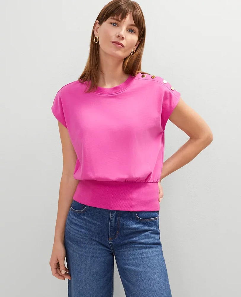 Ann Taylor Shoulder Button Top Women's