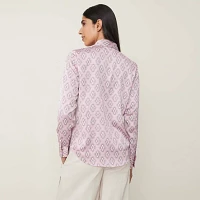 Ann Taylor Foulard Essential Shirt Orchid Breeze Women's