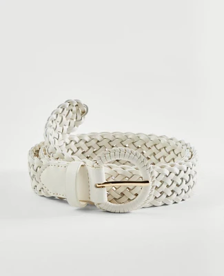 Ann Taylor Covered Buckle Woven Belt Women's