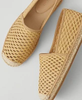Ann Taylor Weekend Collection Espadrille Slide Sandals Natural Women's