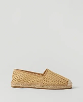 Ann Taylor Weekend Collection Espadrille Slide Sandals Natural Women's