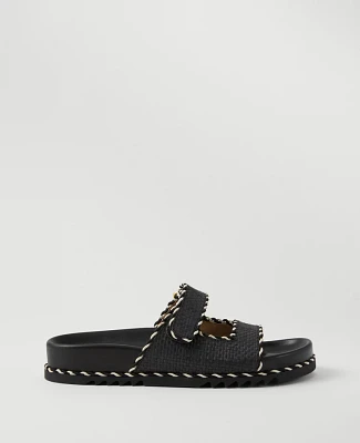 Ann Taylor Weekend Collection Straw Sport Sandals Women's
