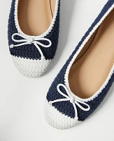 Ann Taylor Weekend Collection Crochet Ballet Flats Women's
