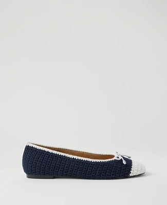 Ann Taylor Weekend Collection Crochet Ballet Flats Women's