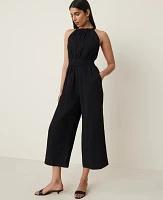 Ann Taylor Petite Halter Jumpsuit Size 16 Black Women's